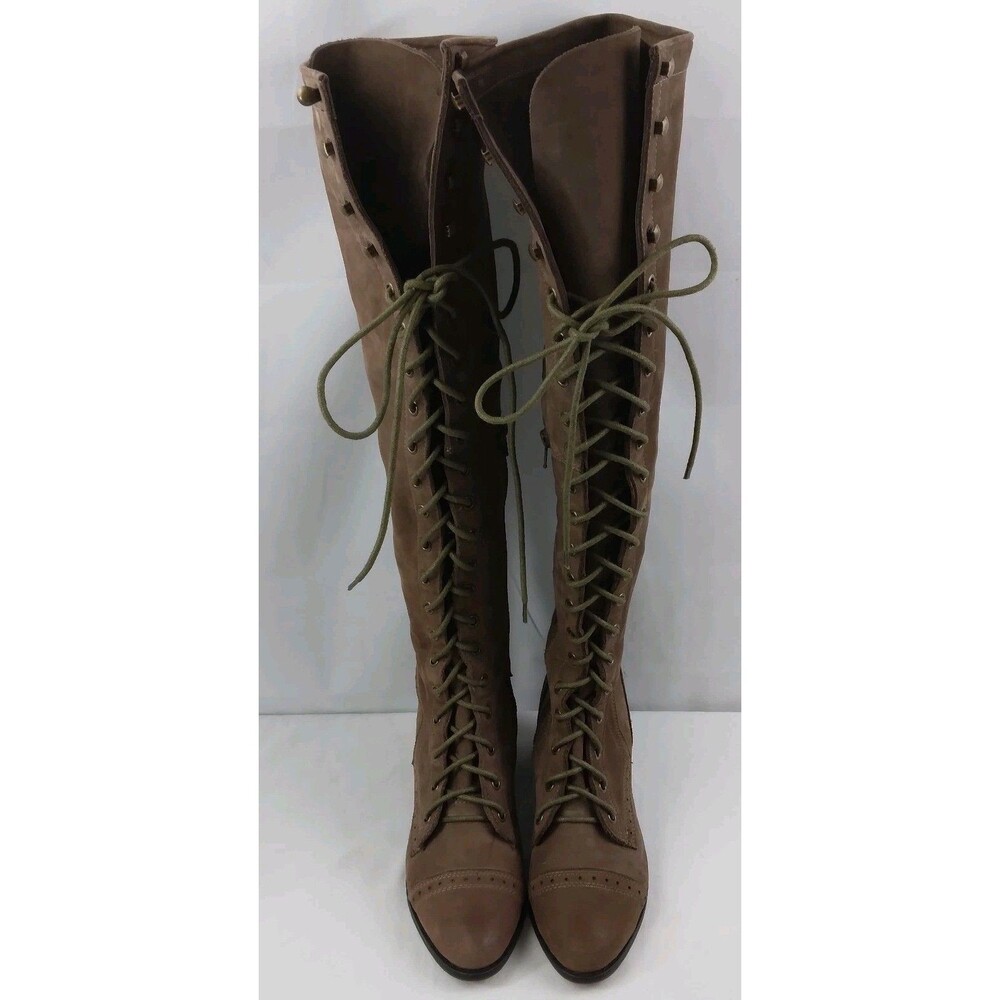 Jeffrey Campbell x Free People Joe Brown Leather Lace Up Boots Size 8 M - Picture 5 of 16